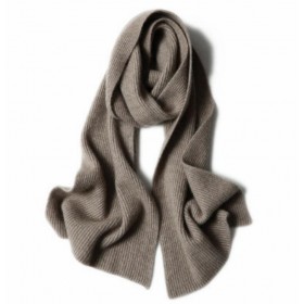 100%Cashmere Scarf Women Men Solid Color Warm Winter Scarfs Khaki